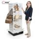 Catch Glance slatwall Display Stands Bag Store Wood Slotted Display Gondola H Shape