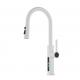 Gooseneck Kitchen Pull Out Sink Faucet Hot And Cold Water Antisplash