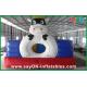 Red / Blue PVC Giant  Inflatable Cow Bouncer For Amusement Park