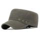 Circle Ring Stars Style Mens Flat Top Caps  , Grey Hollow Flat Top Military Hat For Training