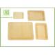 Birch Wood Square Disposable Plates , Disposable Rectangular Plates For Restaurant