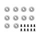 10PCS 12mm Round Carbide Cutter Insert With Screws For DIY Woodworking Woodturning Tool