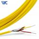 Bright Thermocouple Extension Wire Fiberglass Insulation Compensation Cable