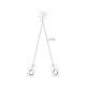 Double Mini Hook End Galvanized Steel Security Cable With Two Legs YW86375