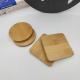 6 Pieces Set Round Bamboo Coasters Mildew Proof Coffee Cup Coasters Mats