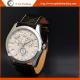 024B 3 Subdials Unisex Watch Genuine Leather Strap Quartz Watches for Man Women's Watches