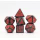 Antique old black back red resin character playing board game dice set dnd dice