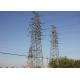 Q345B 132KV Transmission Steel Tower 5 Angles Double Circuit 10 - 100m Height