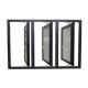 American Style Black Casement Windows with Double Glazing and FiberGlass Screen Netting