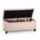 wholesale with new style shoe box storage , solid wood bench and   linen fabric