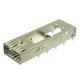 2143432-1 QSFP Cage Connector Press-Fit Through Hole Right Angle With Light Pipe