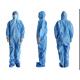 Polypropylene Medical Non Sterile Blue Isolation Gowns