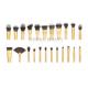 Private Label Cosmetic Brushes Eyeliner Eye Brow Foundation Powder Liquid Cream 23 Pieces