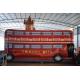 PVC Red Wide Inflatable Bus House Jumping Castle For Kids Entertainment Eco - Friendly