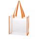Transparent PVC Promotional Shopping Bags With Long Webbing Shoulder Strap