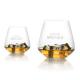 Customized 430ml Crystal Whiskey Glasses , Crystal Whiskey Tumbler Hand Blown