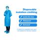 SMS Non Woven Isolation Gown / Medical Patient Apron For Hospital