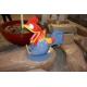 event party sculpture rooster mascot statue  strong fiberglass rooster  in garden/ plaza/ shopping mall for attraction