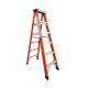 Herringbone Fiberglass Step Ladder Non Conductive Insulation Adjustable Height