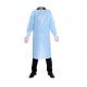 Long Sleeve Disposable CPE Gown With Thumb Hook Universal Size Blue Color
