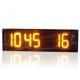 4 Digits In Yellow Color Electric Digital Clock With Temperature Display