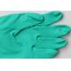 Reusable Green Blue Rubber Nitrile Gloves Long Resistant To Acid And Alkali