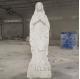 BLVE White Marble Mother Mary Statue Life Size Virgin Mary Religious Stone Statues Sculpture Hand Carving Church