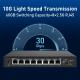 1 10Gbps SFP+ 2.5 Gigabit Switch LED Power Indicator With 8 2.5G RJ45 190*116*29 Mm