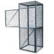 Workshop Durable Wire Utility Cart,  One Flat Shelf Steel Wire Security Cage