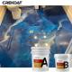 Residential Metallic Concrete Floor coating Blend Of Epoxy Resin And Power Pigments