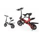 Red Smart Folding Electric Bike Double Disc Brake System Elegant And Compact