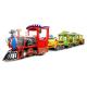 Kids Tourist Amusement Train Rides Fiberglass Material With Cartoon Shape