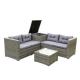 Wicker Patio Corner Sofa Set Customized Color Rattan Outdoor Furniture