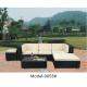 6-piece outdoor wicker rattan conversation sofa set with ottoman -9055
