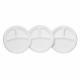 White 3 Compartment Paper Plates , Recyclable 9 Inch Paper Plates