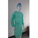 AAMI Level 1 Cheap Disposable Blue PP Nonwoven Isolation Gown With Knitted Cuff