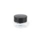 5 ML Black Round Glass Concentrate Containers With No Sharp Edges Child Proof