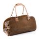 Luxury Leather Log Carrier Bag Scratch Resistant With Side Open Design