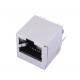 Vertical Rj45 Shielded Connector 8P8C With LED Light
