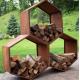 Hexagon Corten Steel Honeycomb Firewood Storage Log Rack 11 Gauge