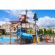 Fiber glass Steel Pipe Amusement Park Water Slides , Swimming Pool Water Slide