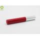 Cylindrical Glossy Red Empty Mascara Bottles / Case Capacity 6ml - 8ml