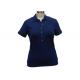 Solid Color Womens Uniform Polo Shirts , Women'S Short Sleeve Button Down Collar Shirts