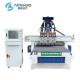 4 Head 4 Axis Cnc Wood Carving Machine 9kw For Cabinet And Door Engraving