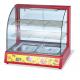 Electric Food Warmer Display Case Curved Glass Two Shelves Bain Marie Display Counter