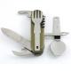 Convenient Outdoor Camping Cutlery Set with Folding Design and Stainless Steel Material