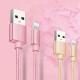 1.2M Rose gold nylon braided cable mobile phone 8 Pin Lightning USB Data charger cable for iphone  IOS