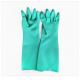 22 Mil Green Nitrile Glove Solvent Resistant Isolate Oil 18 Inches Flocked Lining