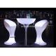 Customized Pure White LED Light Furniture , Cordless Glowing Outdoor Furniture
