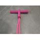 Beginner Fitness Equipment: Pink Resistance Tubes with Foot Pedal for Sit-Ups
